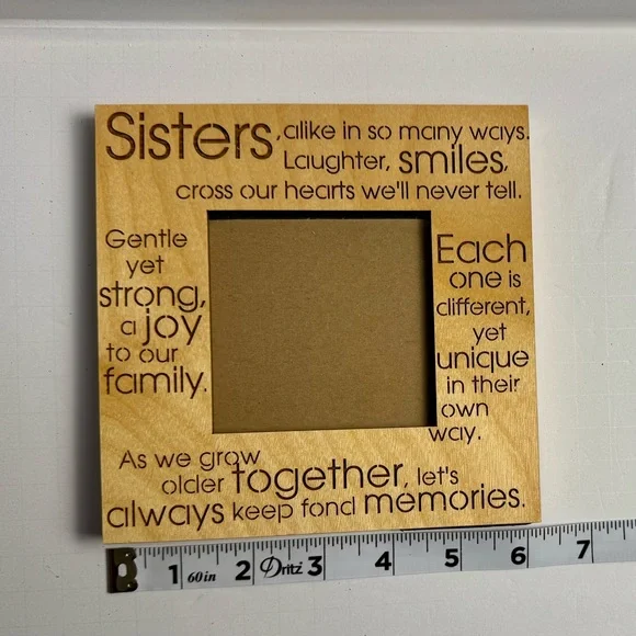 Natural wood picture frame 6 x 6 and picture is 3.5 x 3.5 - Picture 3 of 8